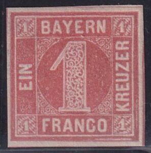 German States -  Bavaria #4 MINT VF Hinged OG  Cat Value  $95