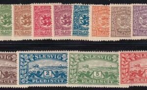 German Area - Schleswig #1-14 MINT NH F -VF  1-14 Cat Value  $55