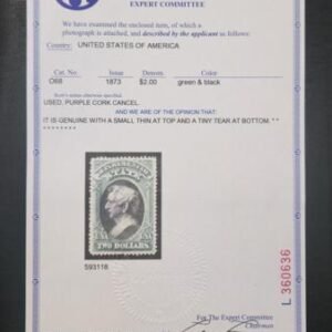 US Officials #O68 USED XF Lovely centering