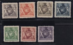 Liechtenstein #55a-61a MINT F - VF XF, Hinged Cat Value  $613