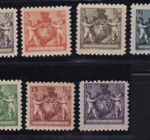 Liechtenstein #55a-61a MINT F - VF XF, Hinged Cat Value  $613