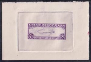 US Airmails #C15(CF1) MINT XF Large Die proof in Purple unlisted.