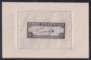 US Airmails #C15(CF1) MINT XF Large die proof in black, Panelli forgery