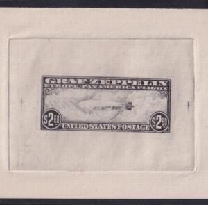 US Airmails #C15(CF1) MINT XF Large die proof in black, Panelli forgery