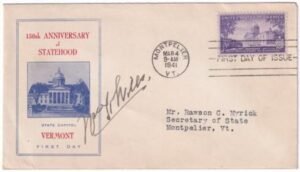 US 1941 Scott 903 FDC Signed by Gov. William Henry Willis
