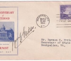 US 1941 Scott 903 FDC Signed by Gov. William Henry Willis