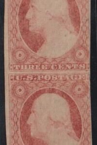 US Classics #11a MINT H F - VF OG Vertical paiur, 3 1/2 margins left outer line recut on both plate 3 POS 29L//79L Cat Value  $650