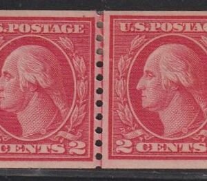 US Washington - Franklin #455 HINGED VF Joint line pair, Type III Cat Value  $48