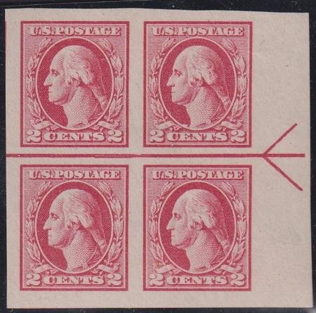 INV-30695itExt_8747ee4e-43f3-4d13-96aa-996d4350a327 US Washington - Franklin #532 MINT Hinged XF Right Arrow block Large Margins Cat Value $230