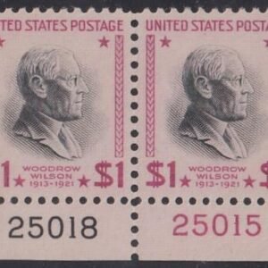 US Modern #832g MINT NH XF Bright Magenta/Black Plate # pair