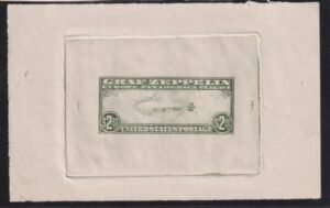US Airmails C15 (CF1) MINT F - VF Panelli Forgery Large die proof in green unlisted