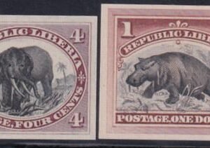 Liberia #35, 47   Trial Color proofs, rare!