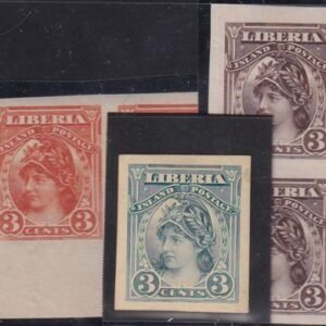 Liberia #94var MINT HINGED Color proofs - "Liberty"