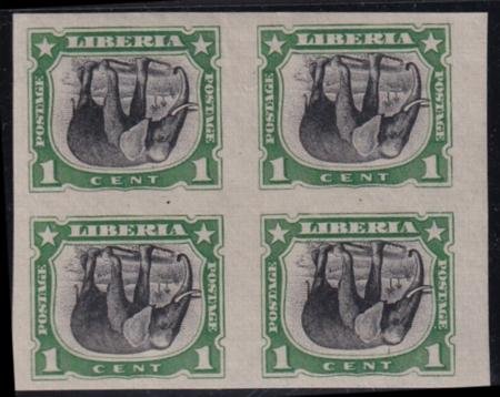 INV-30780itExt_16c254d7-075a-439a-ba75-4a151e595446 Liberia #101a+b MINT HINGED block inverted center & imperf Cat Value $440
