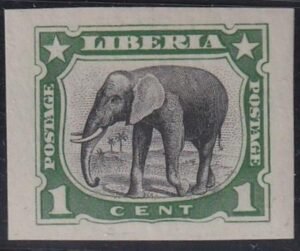 Liberia #101b MINT HINGED imperf Large margins Single Cat Value  $13.50