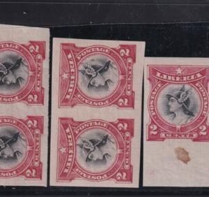 Liberia #102b MINT HINGED imperfs of mercury stamp, $5 each stamp