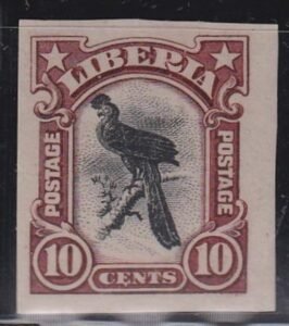 Liberia #104var MINT HINGED imperf single