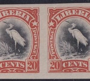 Liberia #106a MINT HINGED imperf pair Cat Value  $70