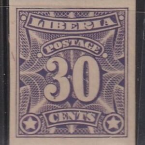 Liberia #108var MINT HINGED card proof & imperf