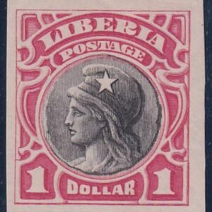 Liberia #111var MINT HINGED imperf