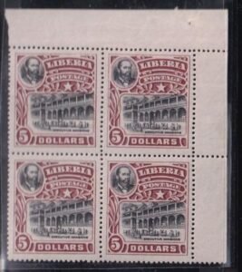 Liberia #113 MINT NH Corner block  Cat Value $40 or H single