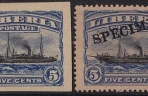 Liberia #117var   3 production proofs & specimen