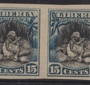 Liberia #119var MINT HINGED imperf Pair