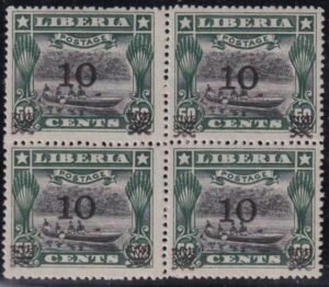 Liberia #143 MINT LH Fresh block Cat Value  $80 ++
