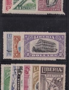 Liberia #163-75 MINT Hinged  Cat Value  $83.85