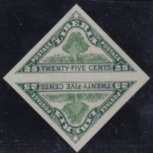 Liberia #169var MINT No gum  imperf Pair.