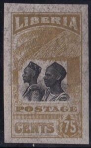 Liberia #172var MINT HINGED imperf single