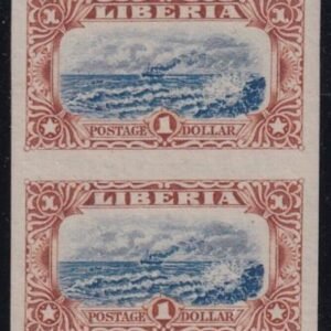 Liberia #173var MINT HINGED imperf pair