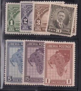 Liberia #230-6 MINT HINGED part OG on some Cat Value  $87.90