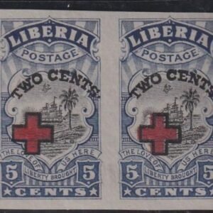 Liberia #B5a MINT HINGED imperf pair Cat Value $19