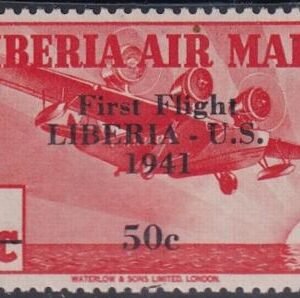 Liberia #C18 MINT NH pencil signed & JH Stolow Cat Value $200 + NH