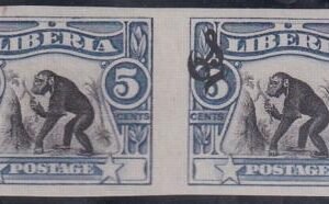 Liberia #O48var MINT HINGED imperf pair