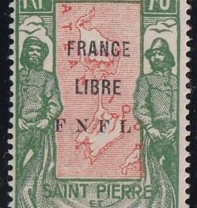 St Pierre and Miquelon #217 MINT Hinged F-VF Cat Value $45