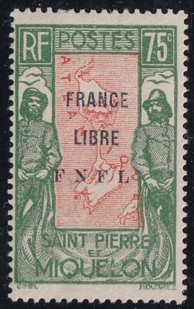 INV-30933itExt_a248ca3c-7e8b-4368-a289-ee19dfb1fc0a St Pierre and Miquelon #217 MINT Hinged F-VF Cat Value $45