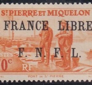 St Pierre and Miquelon #236 MINT Hinged XF Signed "T" Cat Value $47.50