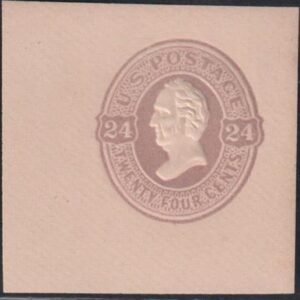 US Postal Stationery and Cut Squares #U101 MINT  SUP 45x45 mm Cat Value: $225