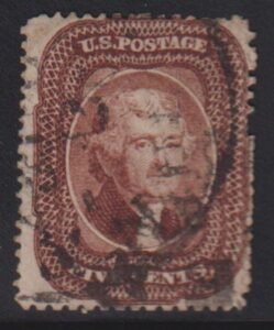 US Classics #29 Used F 1 short perf, perf holes still present at right Cat Value: $325
