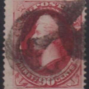 US Bank Notes #166 Used F - VF Fancy Negative Cancel Cat Value: $300