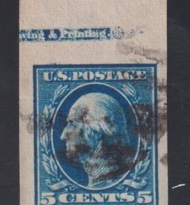 US Washington - Franklin #347 VF Large Margin Used imprint Single Cat Value: $50 as 90