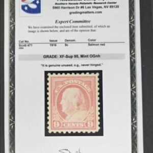 US Washington - Franklin #471 Mint NH  New PSE cert 95 Beautiful! Cat Value: $950 as 95