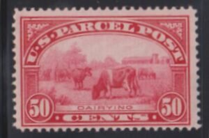 US Parcel Post #Q10 LH F - VF 50c Dairying Great color Cat Value: $210