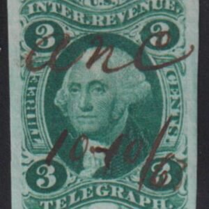 US Revenues #R19 Used VF 3c Telegraph - Large Margins Cat Value: $100