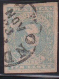 US Confederates and Possessions #CSA2e VF Light Milky Blue Cat Value: $325