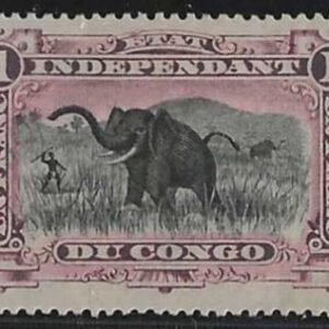 Belgian Congo 24a  F-VF Mint Hinged Rose lilac cv $500