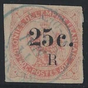 Reunion 4 VF Used 4 margin blue cancel cv $55