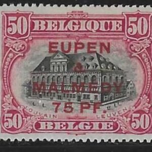 Germany Occupation Eupen Malmedy Scott 1N23var Mi6C  Mint Hinged Perf 14 ¾ x 15 - signed cv 100 = $110
